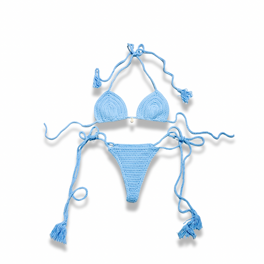 BASIC BIKINI SHELL AZUL CARIBE