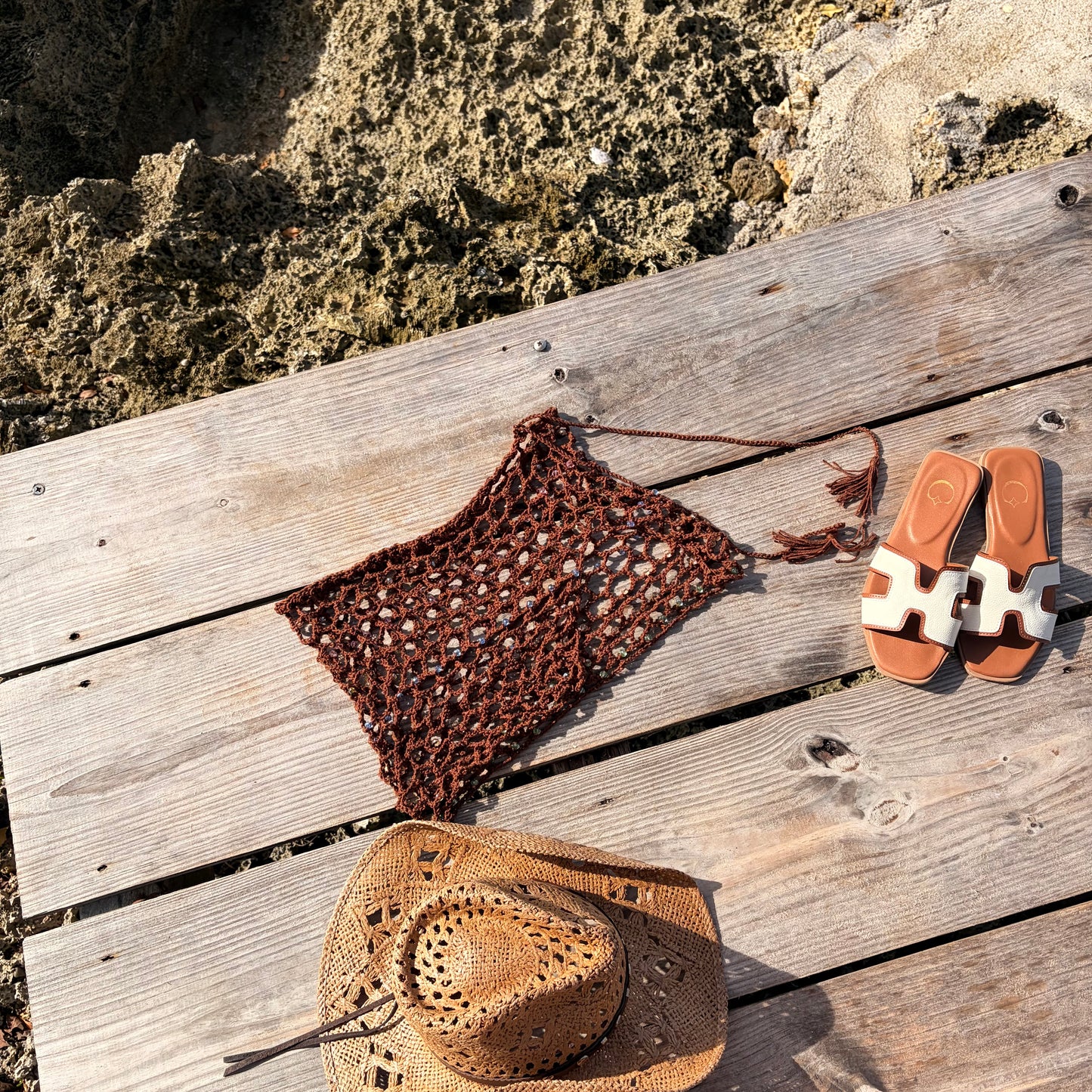 CRYSTAL SKIRT CHOCOLATE